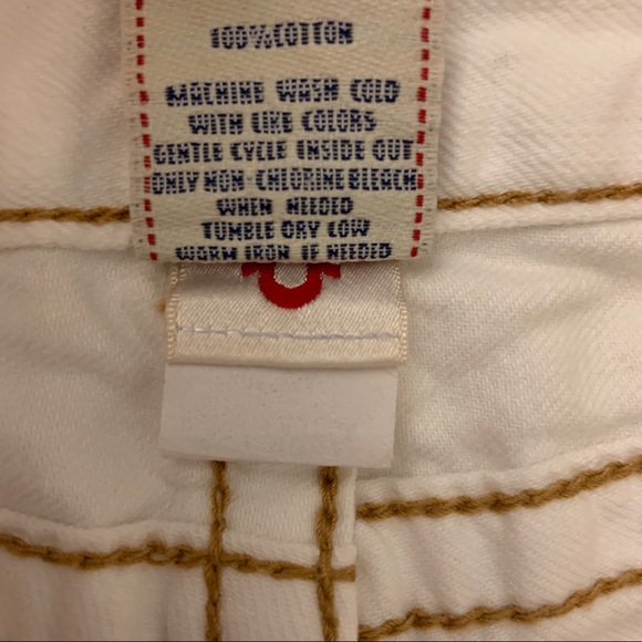 True Religion Joey Cut Off White Jean Shorts 26 - Picture 11 of 11
